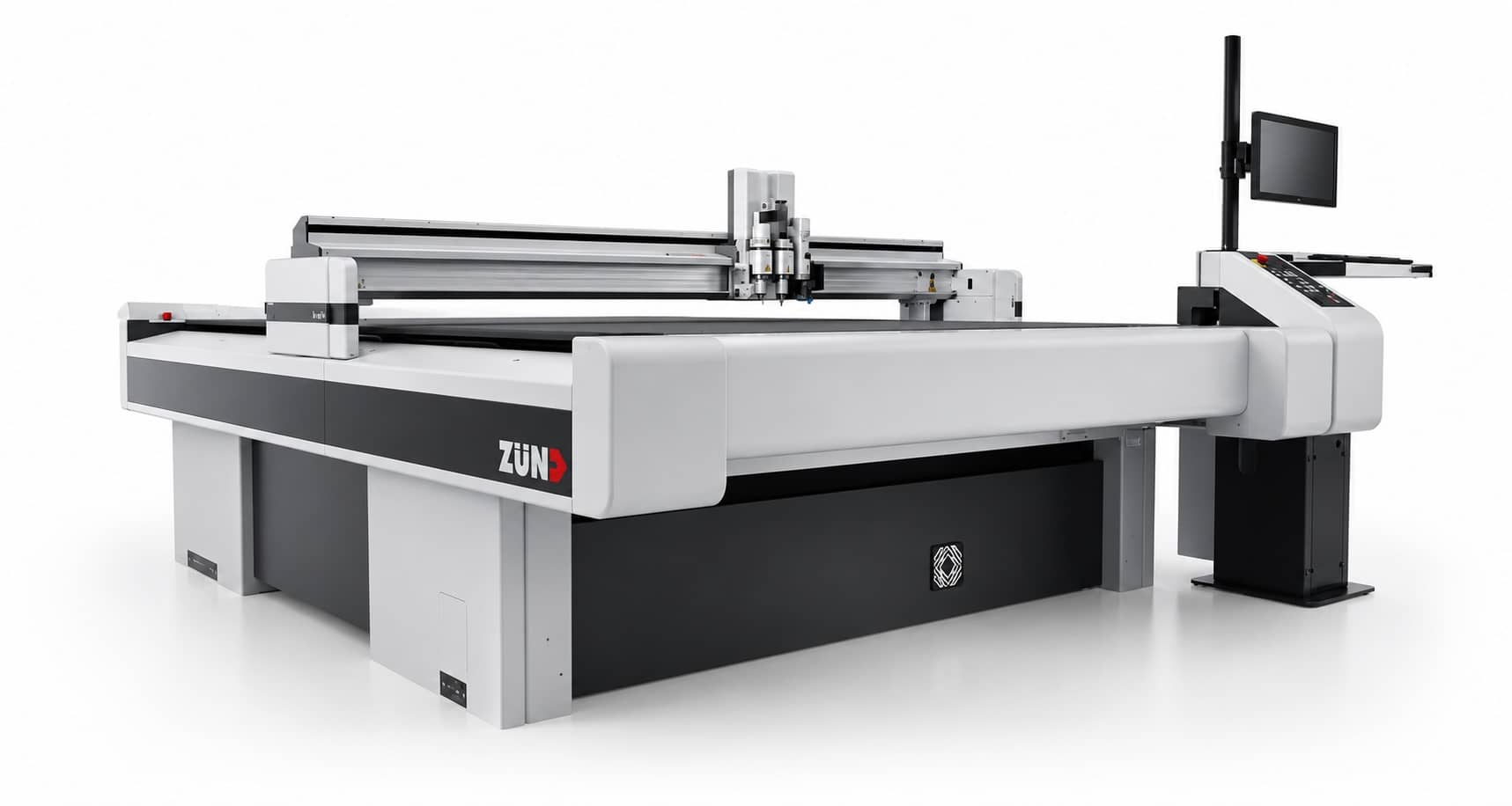 Zund G3 digital cutting table at Kudos AV, contour cutting and routing printed event graphics