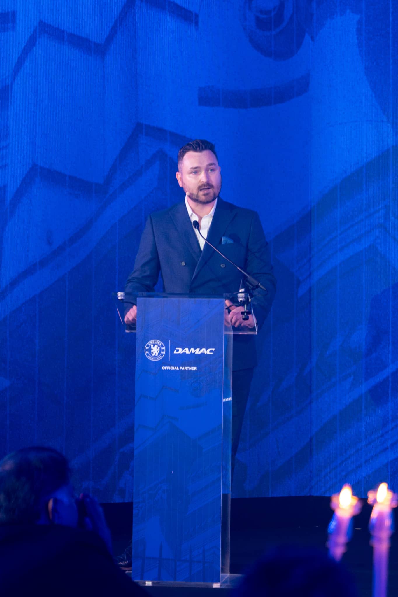 Keynote at the branded lectern
