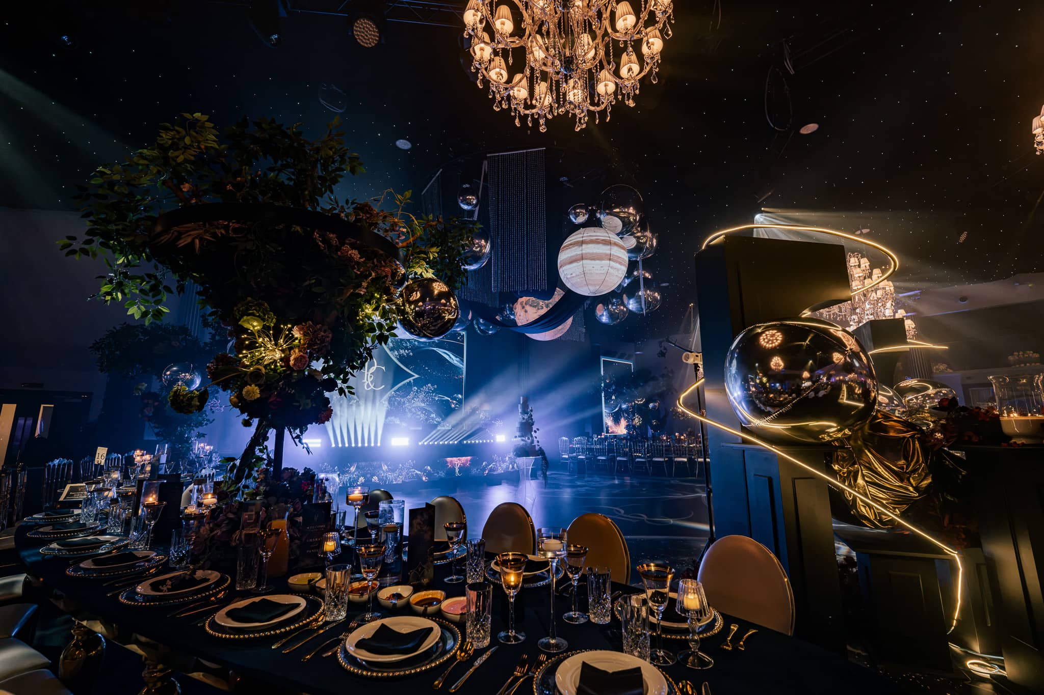 Out Of This World Wedding at Dallas Burston, event production by Kudos AV
