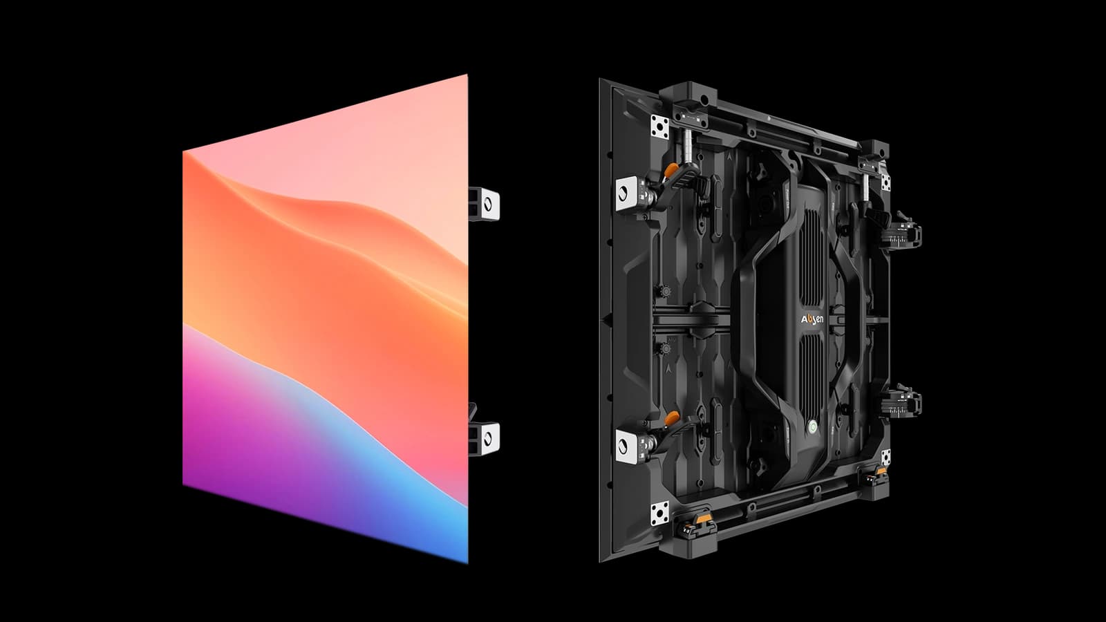 Front and rear views of Absen Polaris PL2.5 Cube Plus V2 LED panel