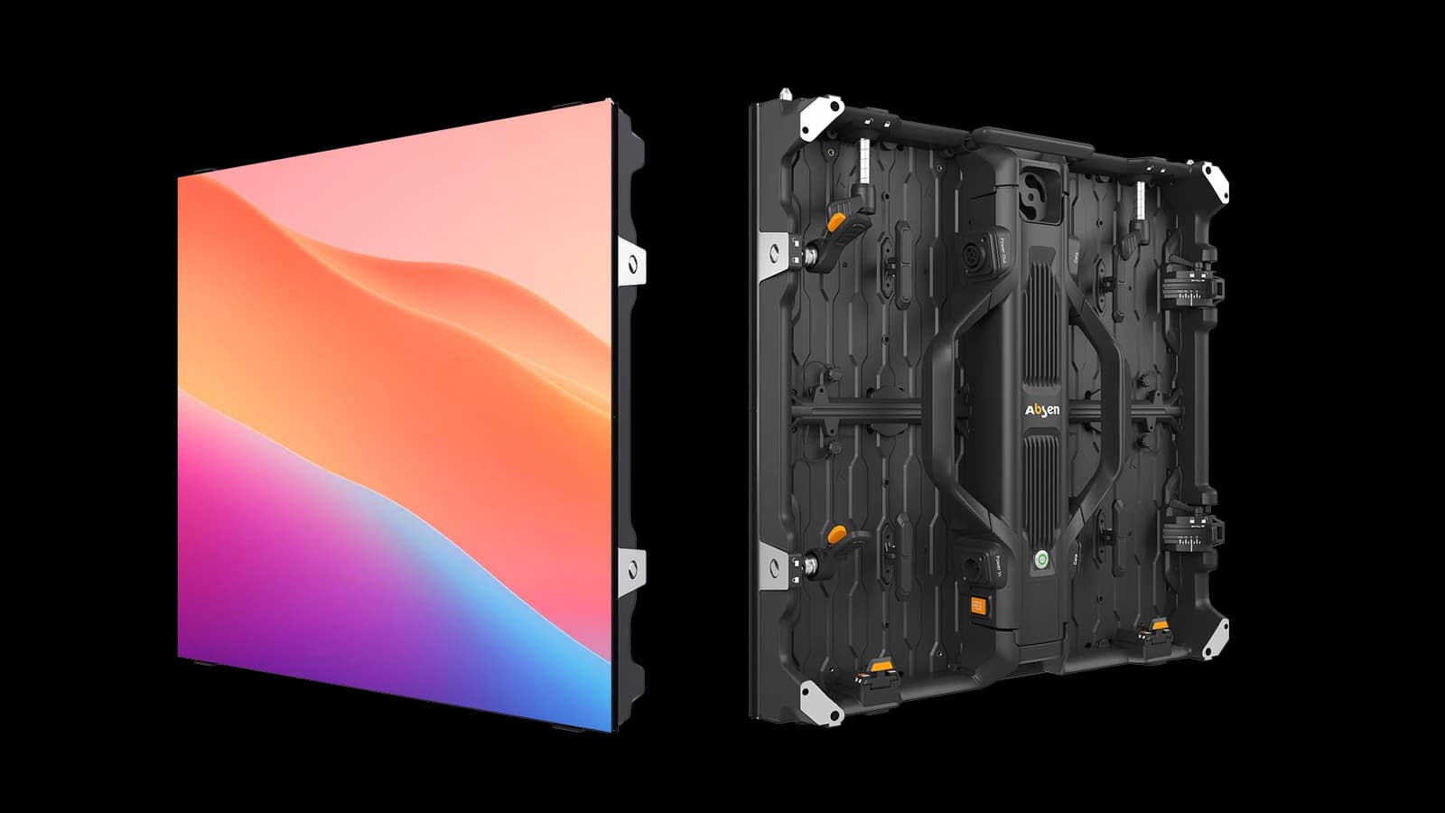 Front and rear views of Absen Polaris PL2.5 Plus V2 LED panel