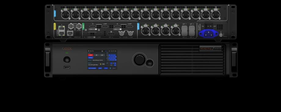 NovaStar MX40 Pro LED controller front and rear views