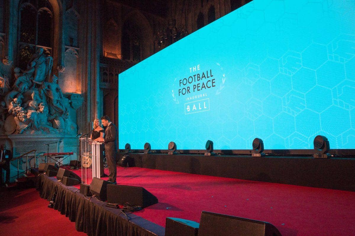 Football For Peace Ball, event production by Kudos AV