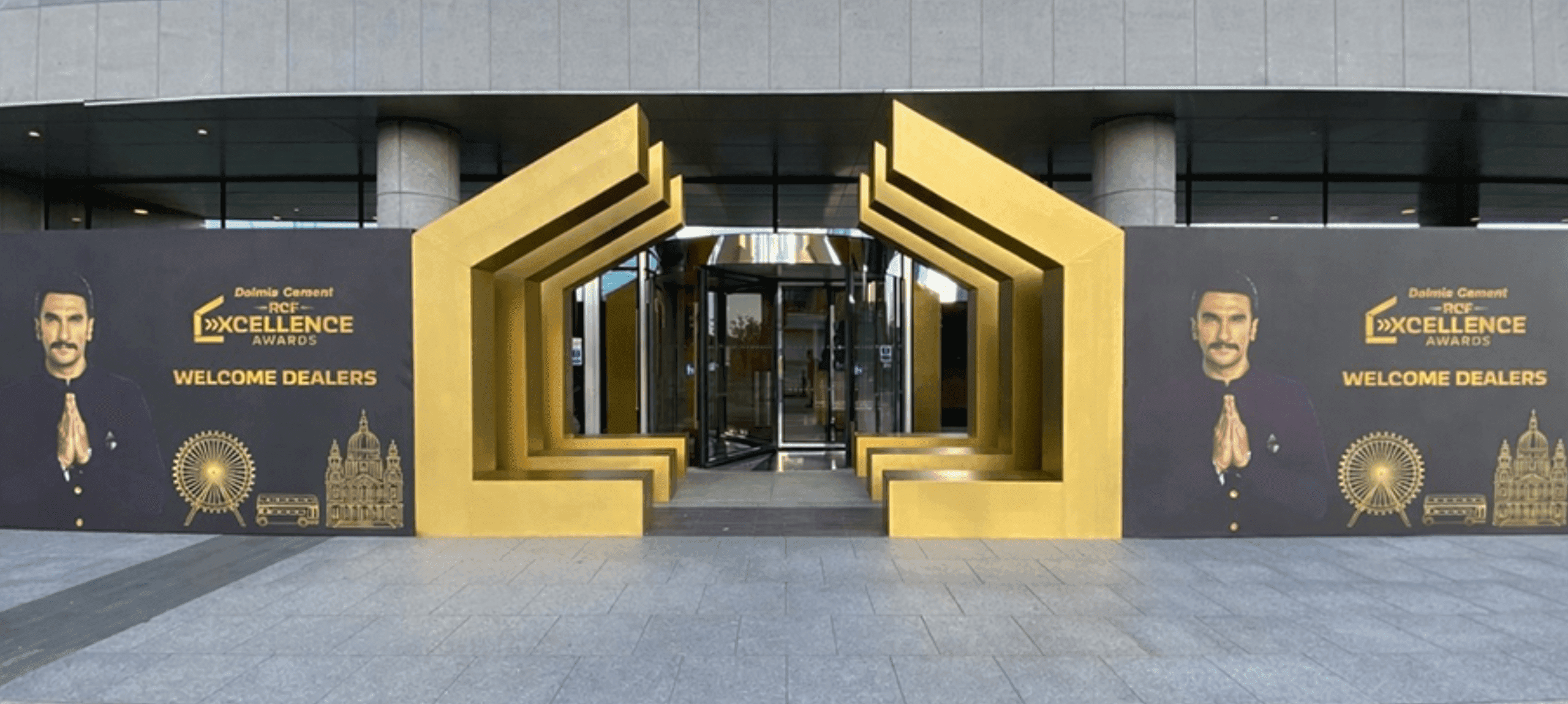 Printed welcome entrance archway and event signage by Kudos AV