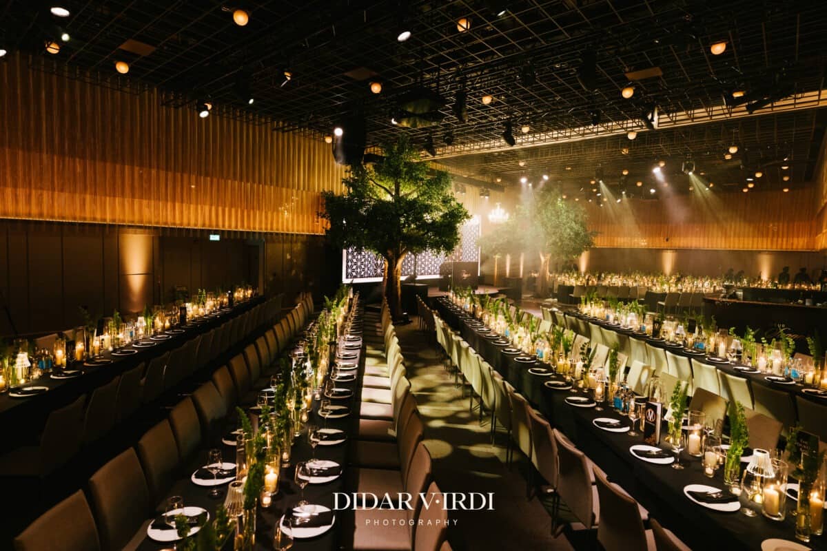 Wedding at The Londoner, event production by Kudos AV