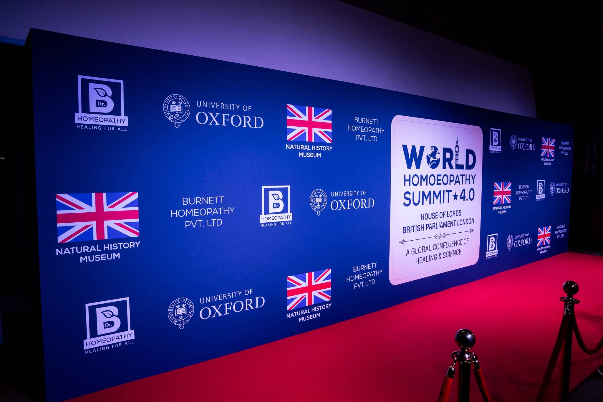 Printed step and repeat media wall with sponsor logos by Kudos AV
