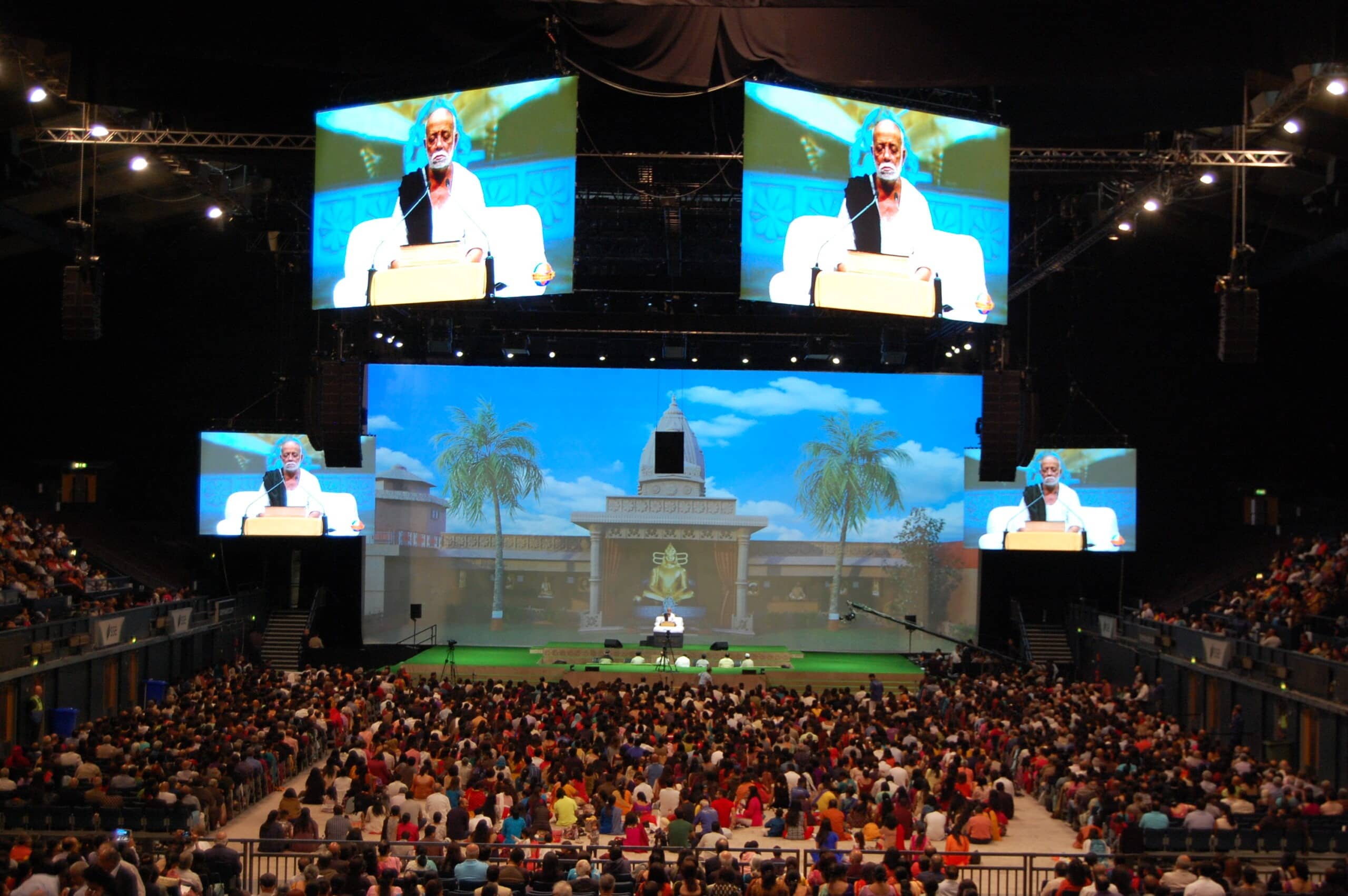 Morari Bapu UK event, AV production by Kudos AV