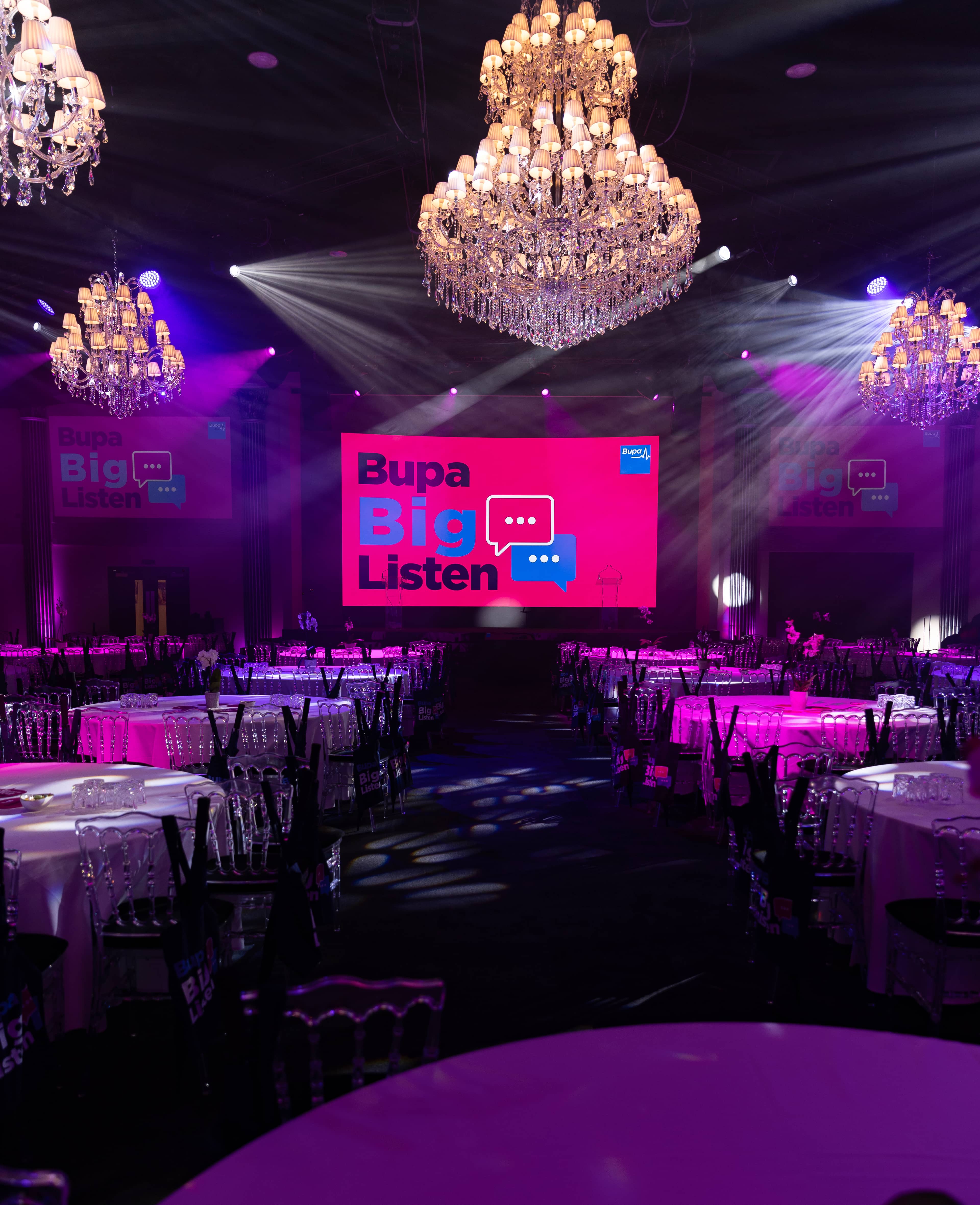 The Bupa Big Listen, production by Kudos AV