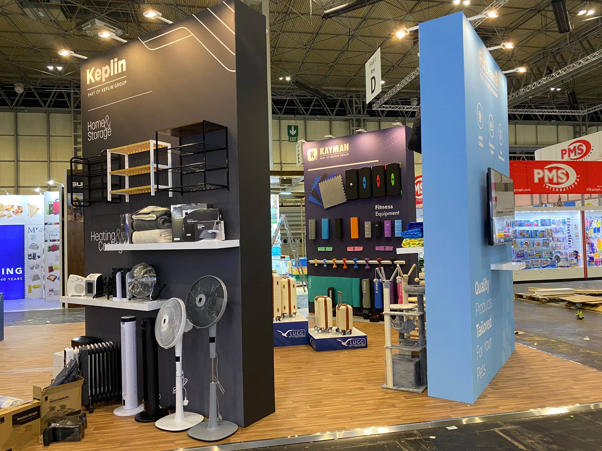 Keplin Group exhibition stand at NEC Spring Fair, designed and built by Kudos AV