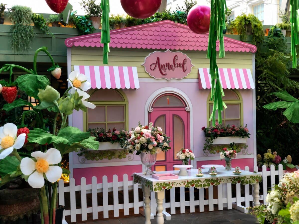 A Strawberry Garden Birthday at Annabel's, event production by Kudos AV