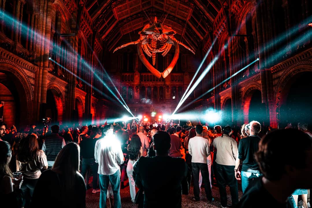 MTRNM Night at the Museum, an immersive fashion and music production by Kudos AV at the Natural History Museum, London