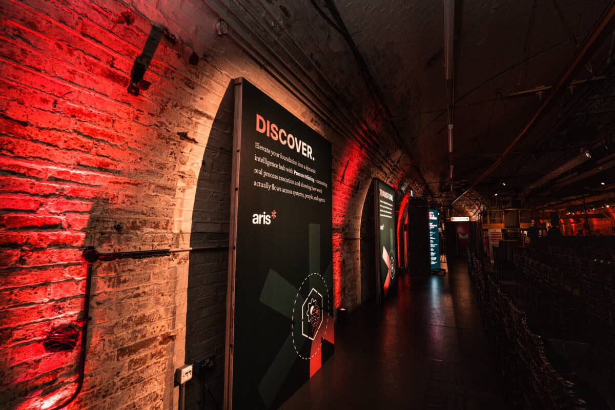 Aris Roadshow wayfinding and branded signage