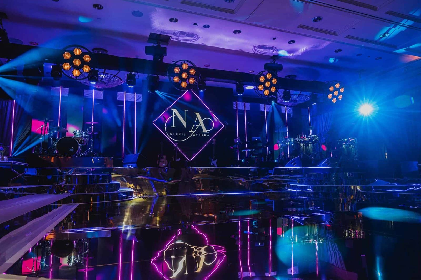 Wedding at Rosewood London, LED stage and party lighting, by Kudos AV