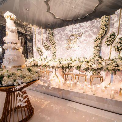 Luxury wedding head table