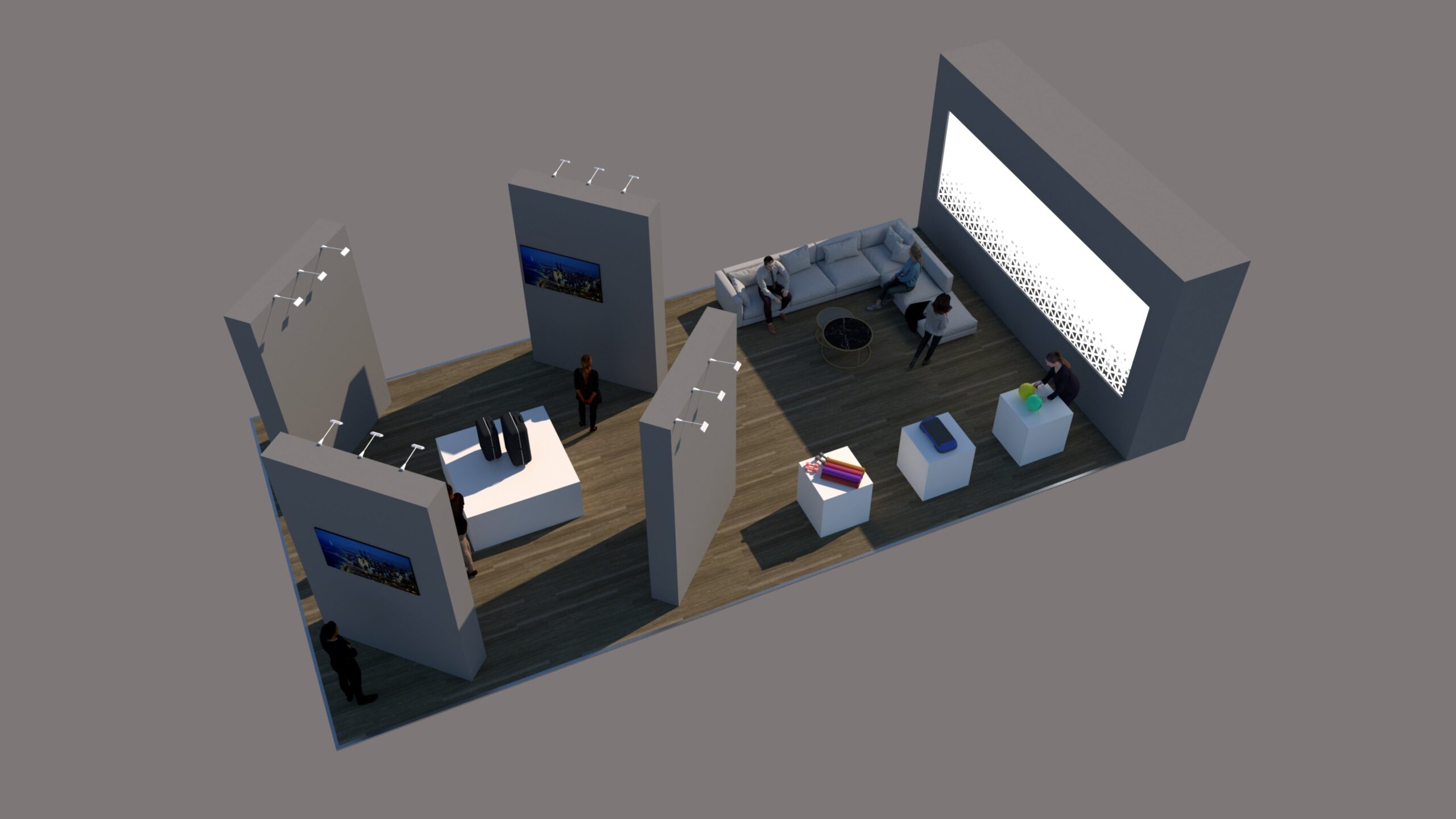 Keplin Group Spring Fair stand, 3D design render