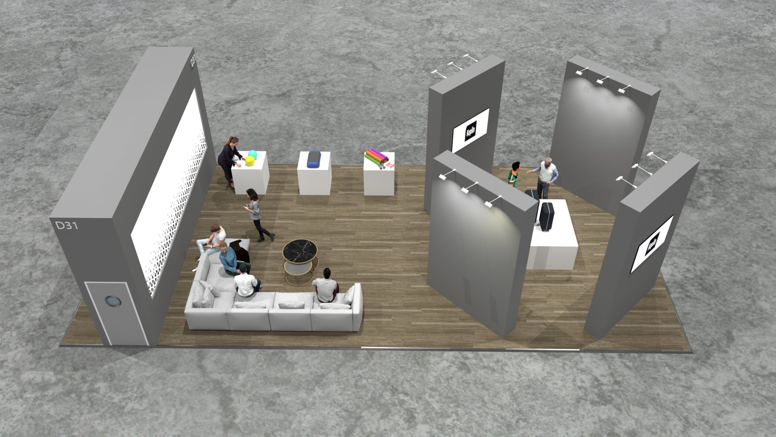 Keplin Group Spring Fair stand, CAD floor plan