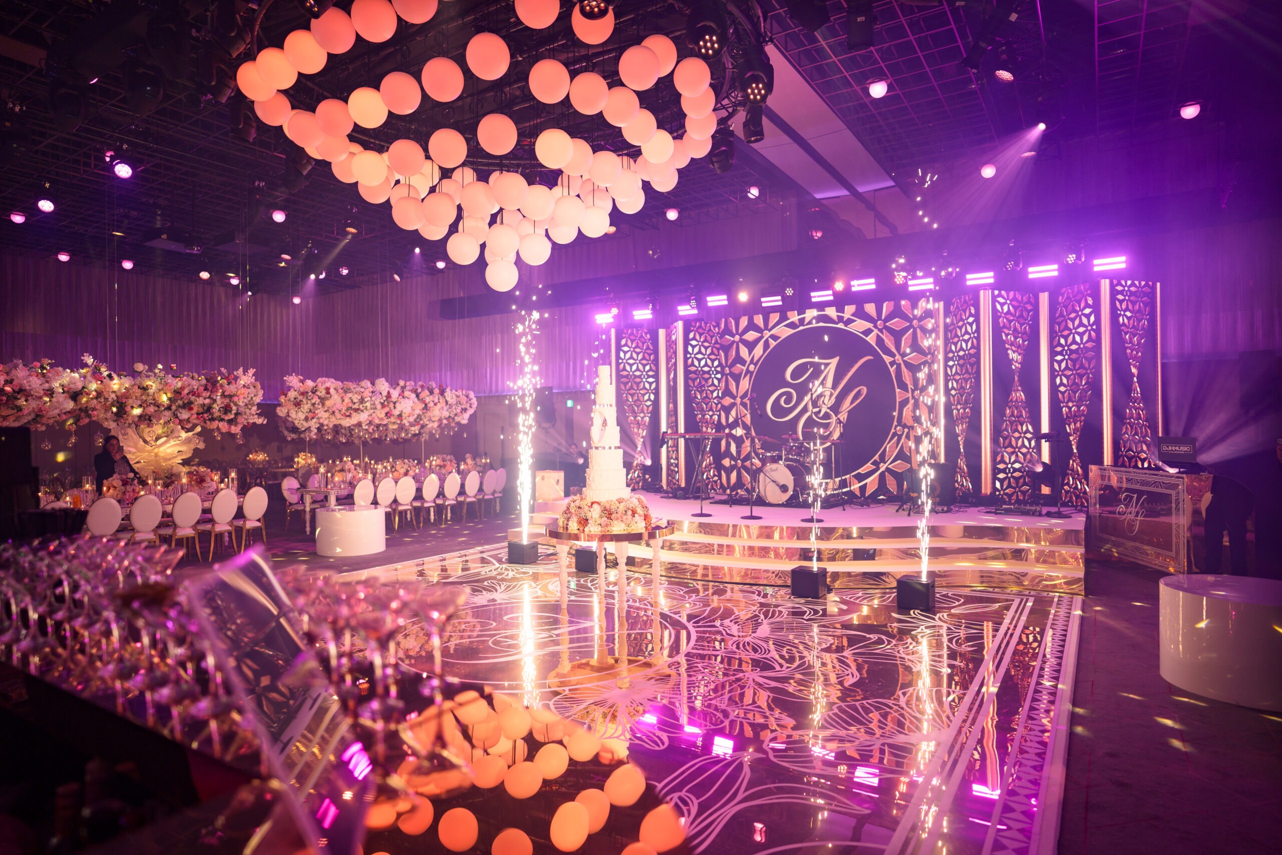 Wedding reception at The Londoner Hotel London: full production by Kudos AV