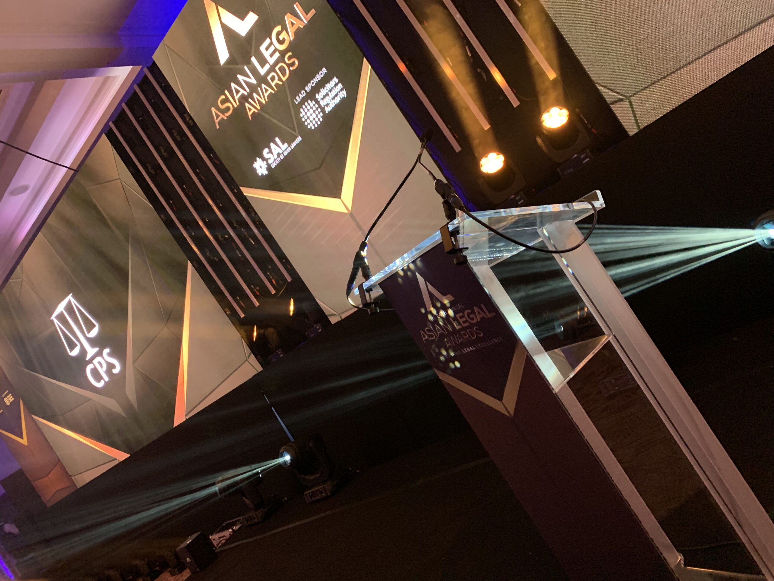 Awards lighting rig by Kudos AV
