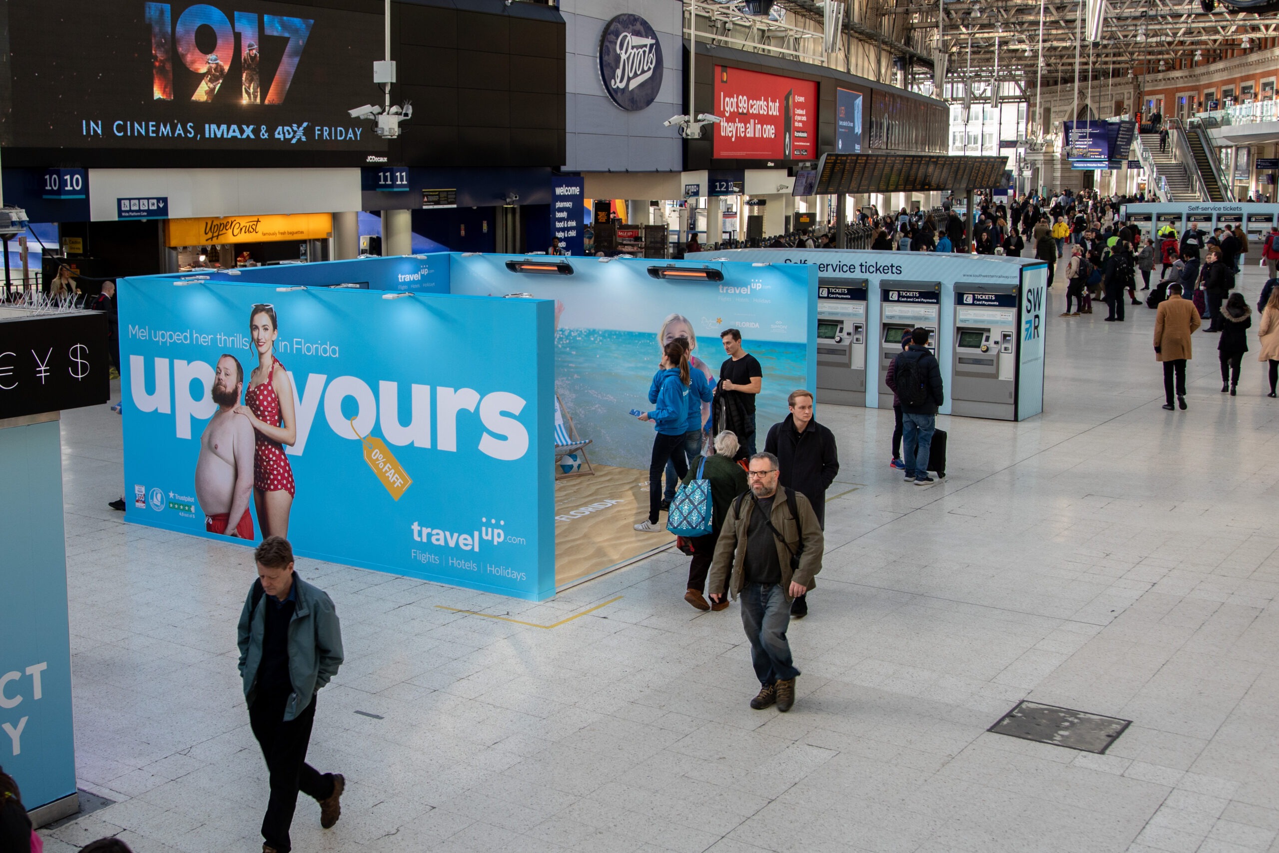 Travel Up Florida beach activation Waterloo station, photo 20