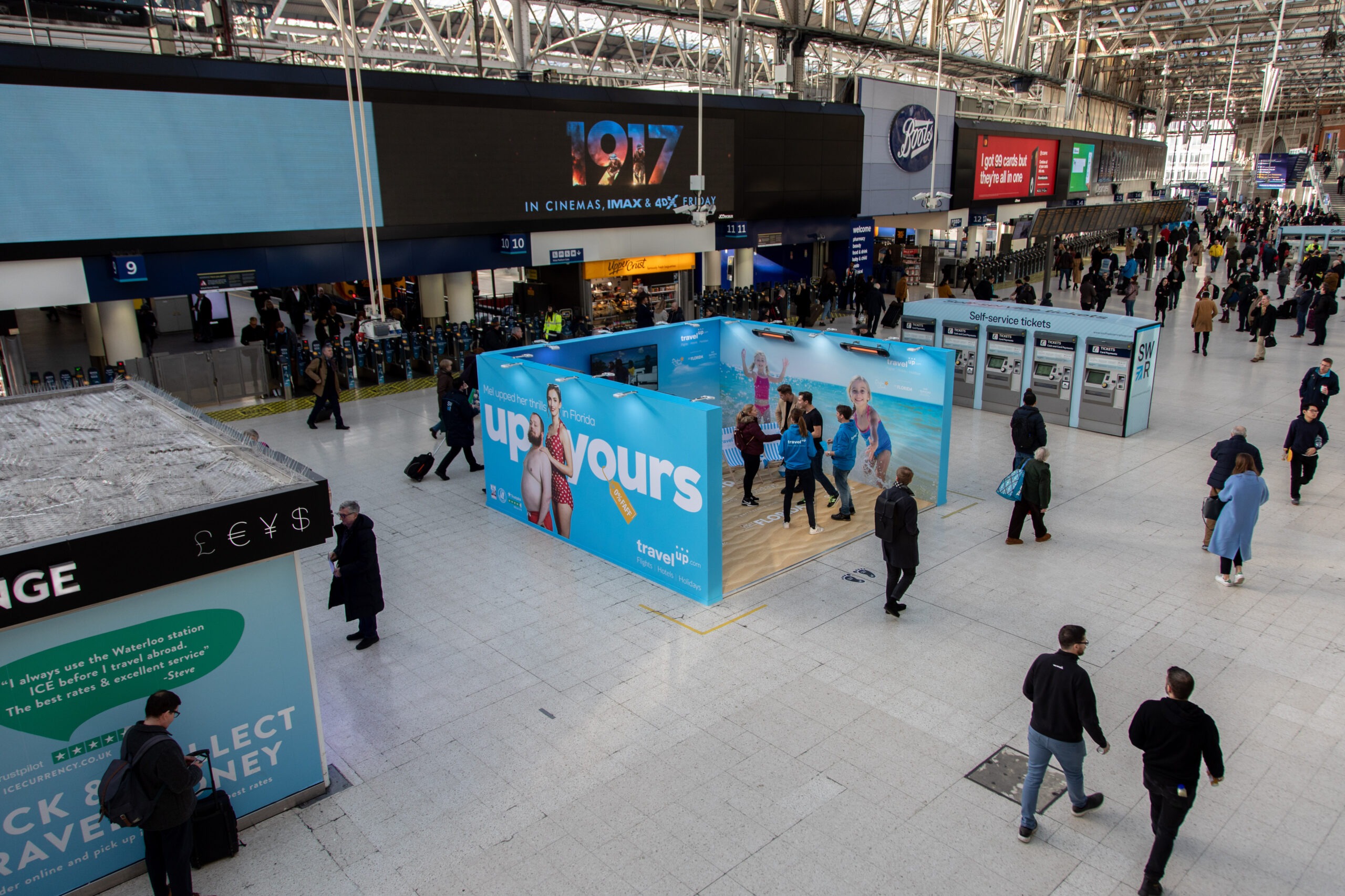 Travel Up Florida beach activation Waterloo station, photo 21