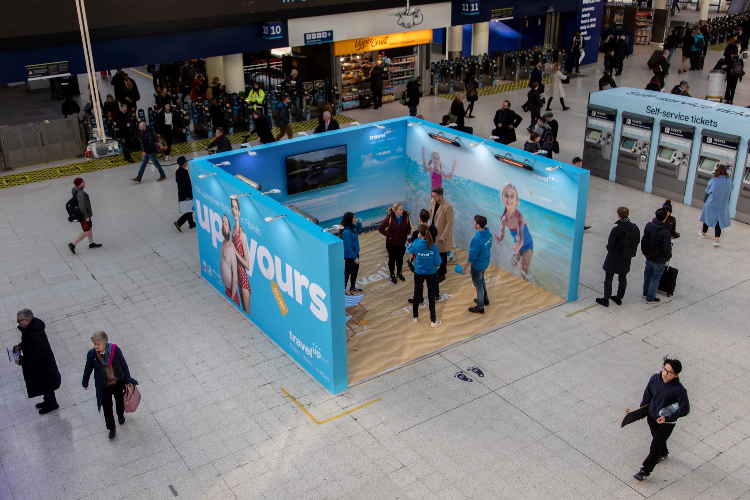 Travel Up Florida beach activation Waterloo station, photo 22