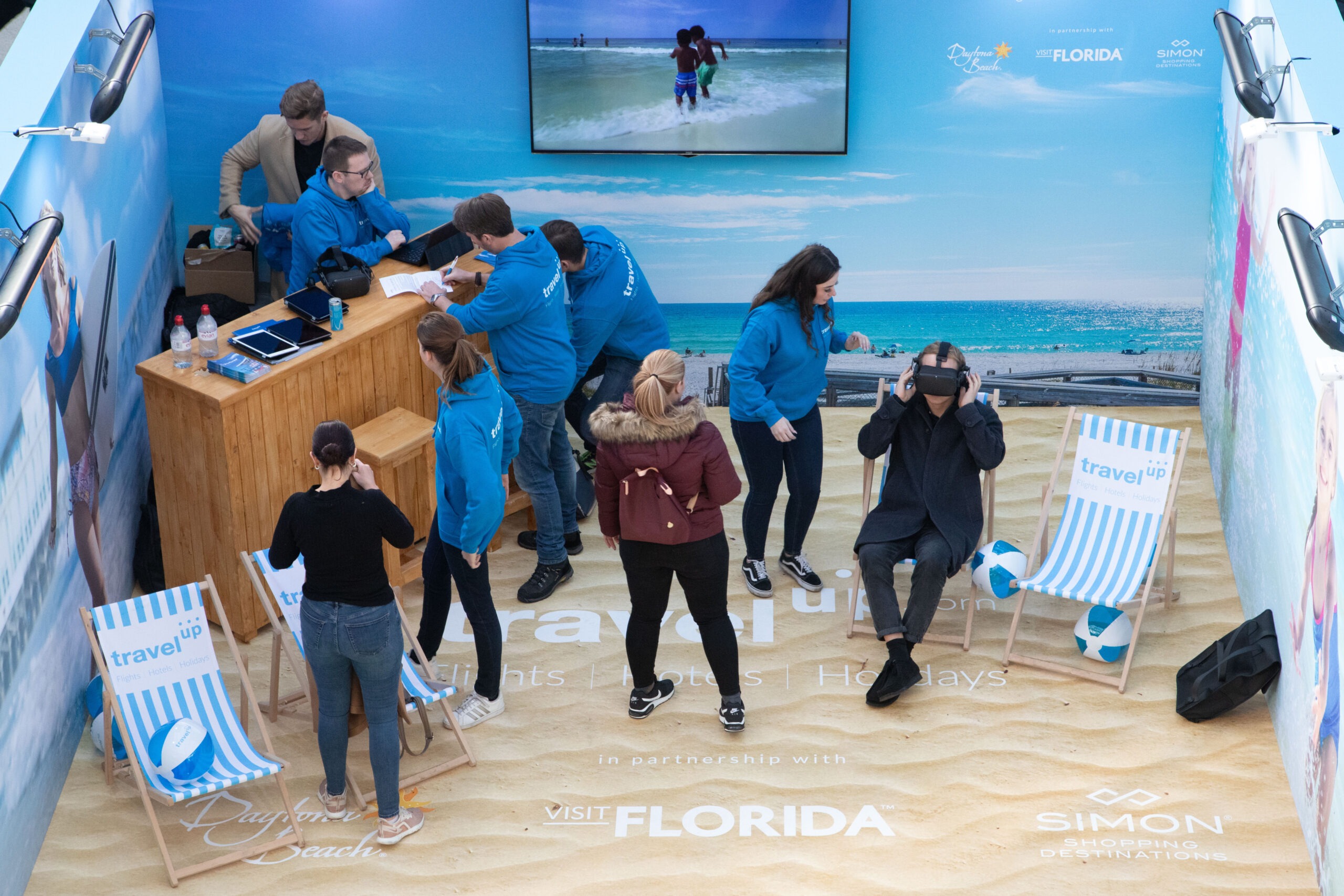 Travel Up Florida beach activation Waterloo station, photo 29
