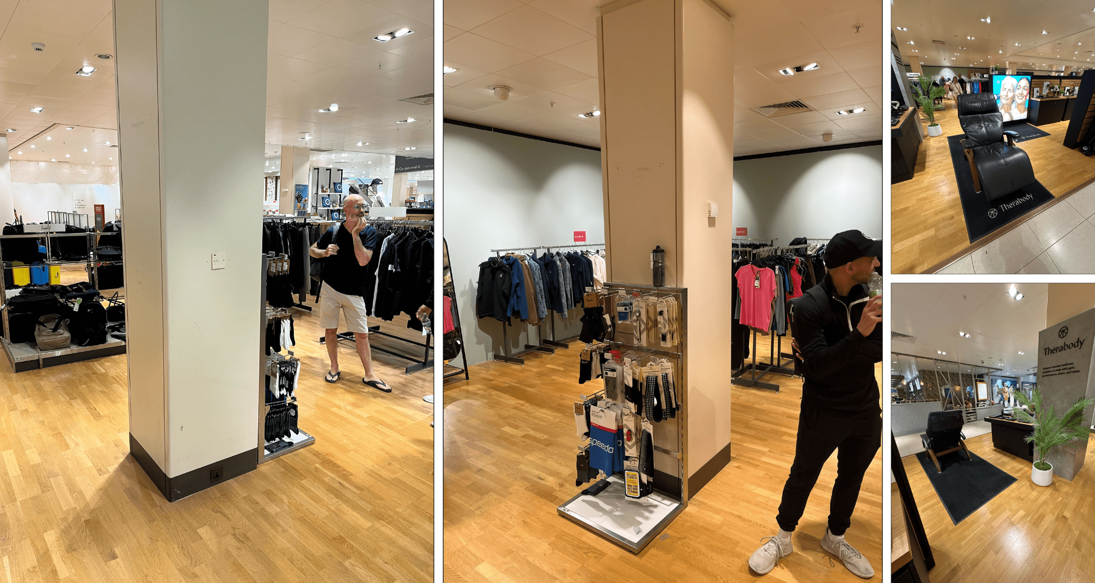 Existing column at John Lewis Oxford Street before MAGIC AI installation