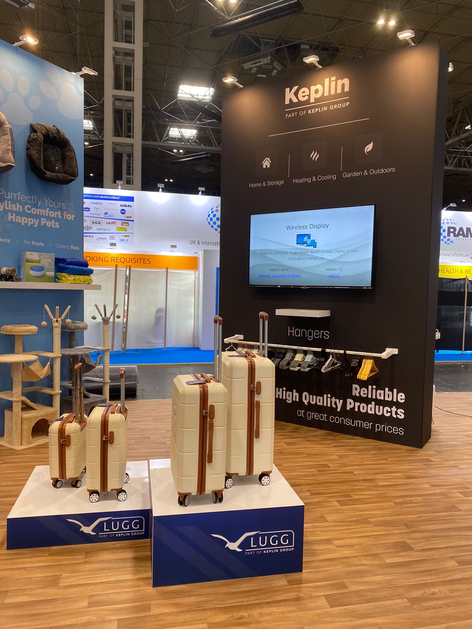 Keplin NEC Spring Fair stand build, Kudos AV