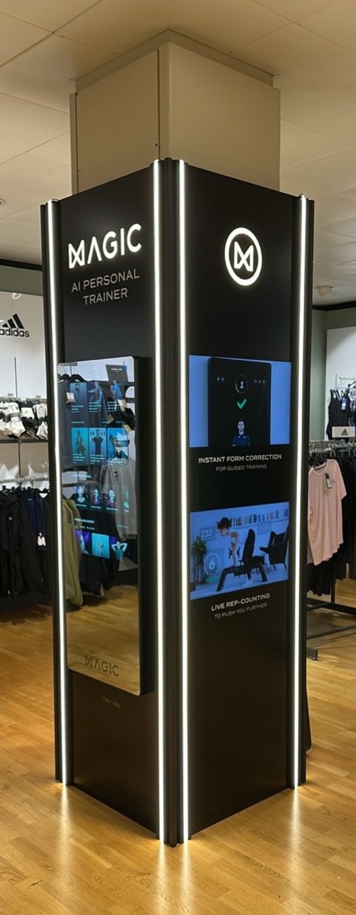 After, MAGIC AI Personal Trainer activation installed at John Lewis by Kudos AV